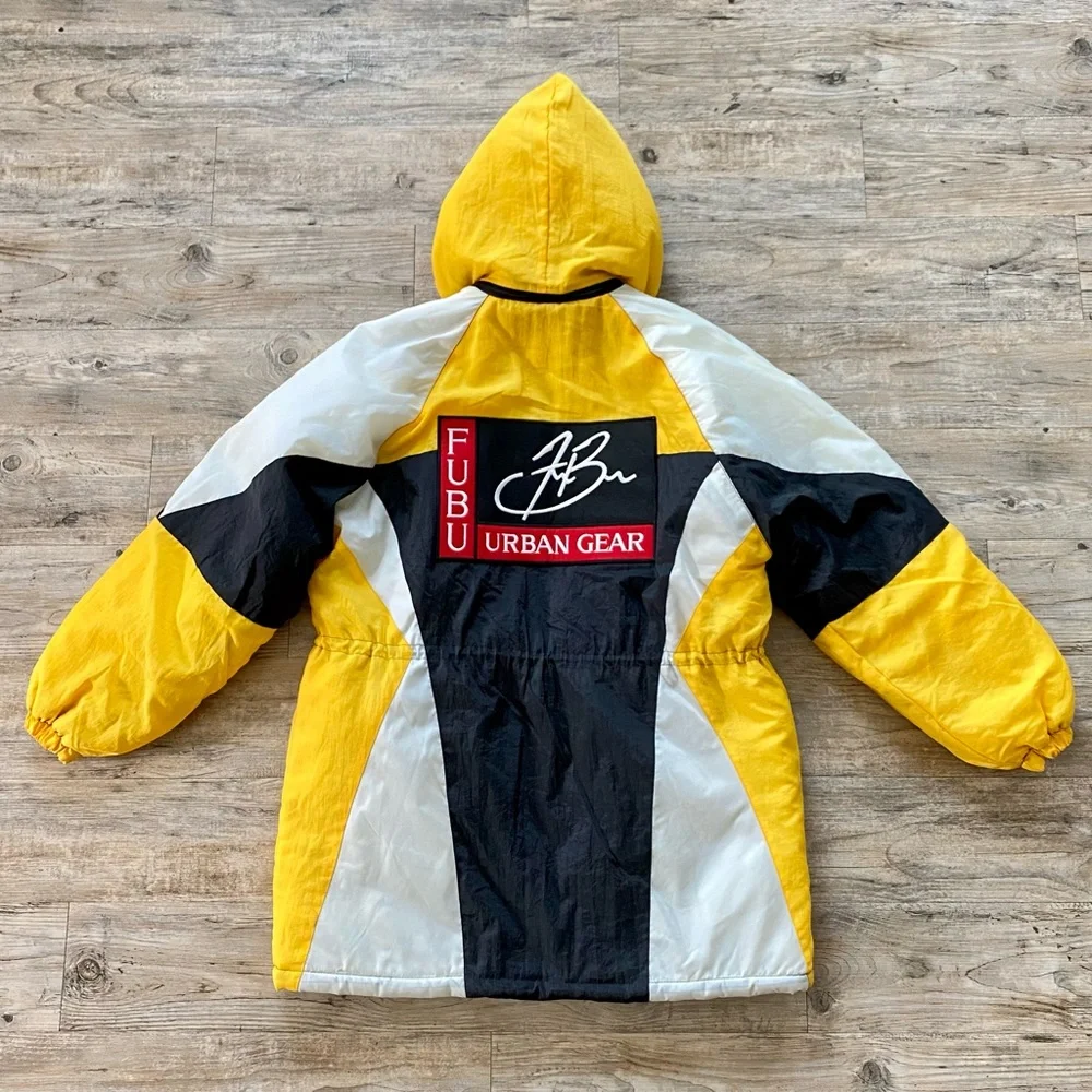 Fubu Jackets & Coats | Vintage Fubu Urban Gear Puffer Jacket | Color: Black/Yellow | Size: Xl | Giamarini0212's Closet
